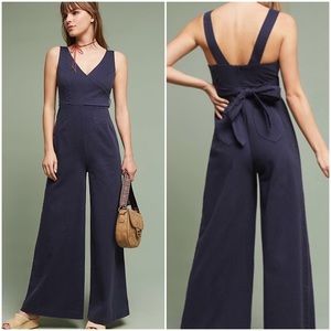 Anthropologie Wide-Leg Chino Jumpsuit